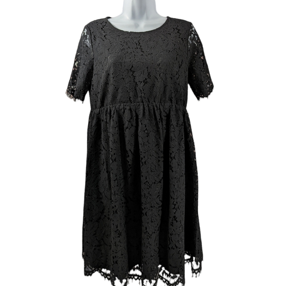 GAP - Black Floral Lacey Maternity Dress - NWT - Small - Picture 1 of 12